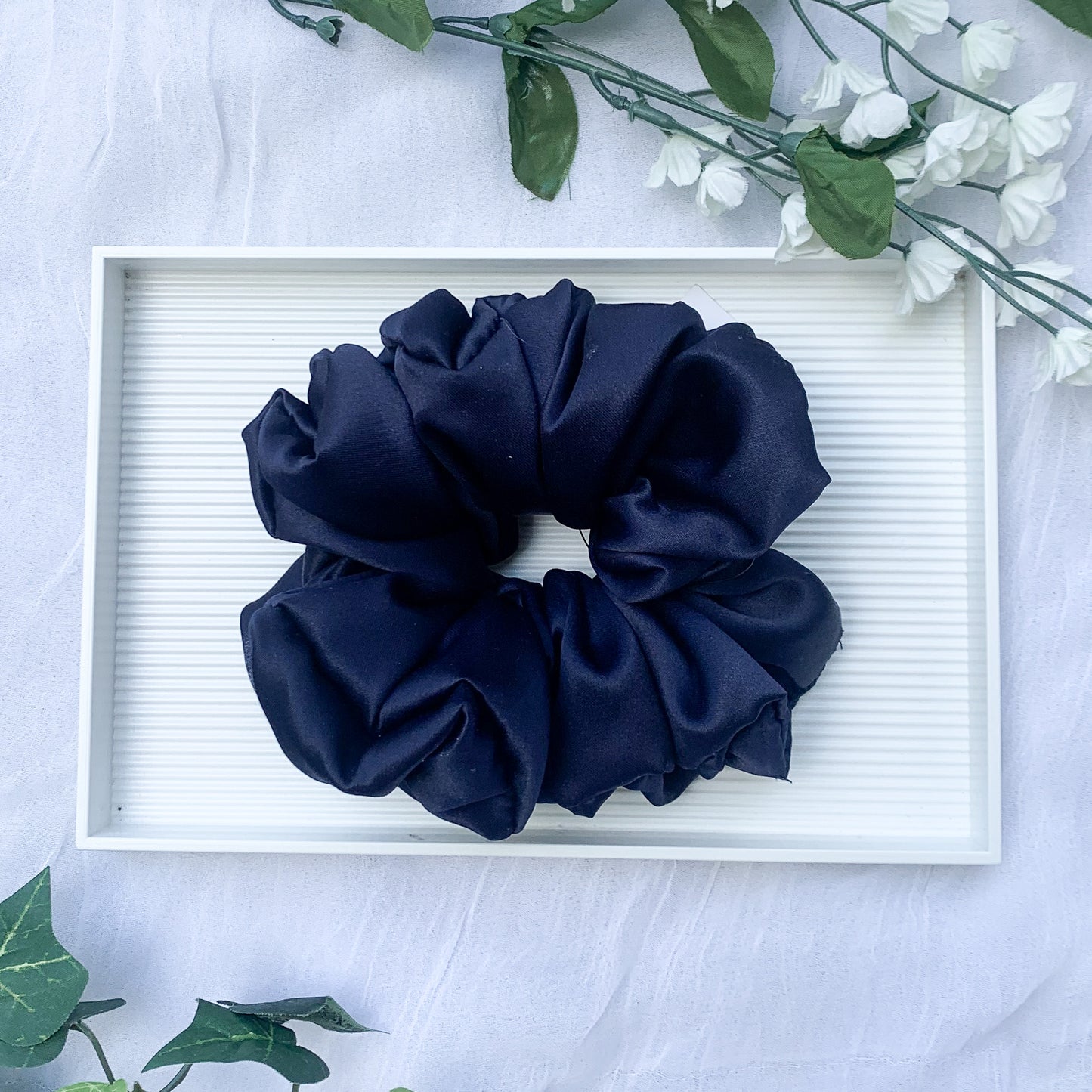 Navy Blue Jumbo Scrunchie