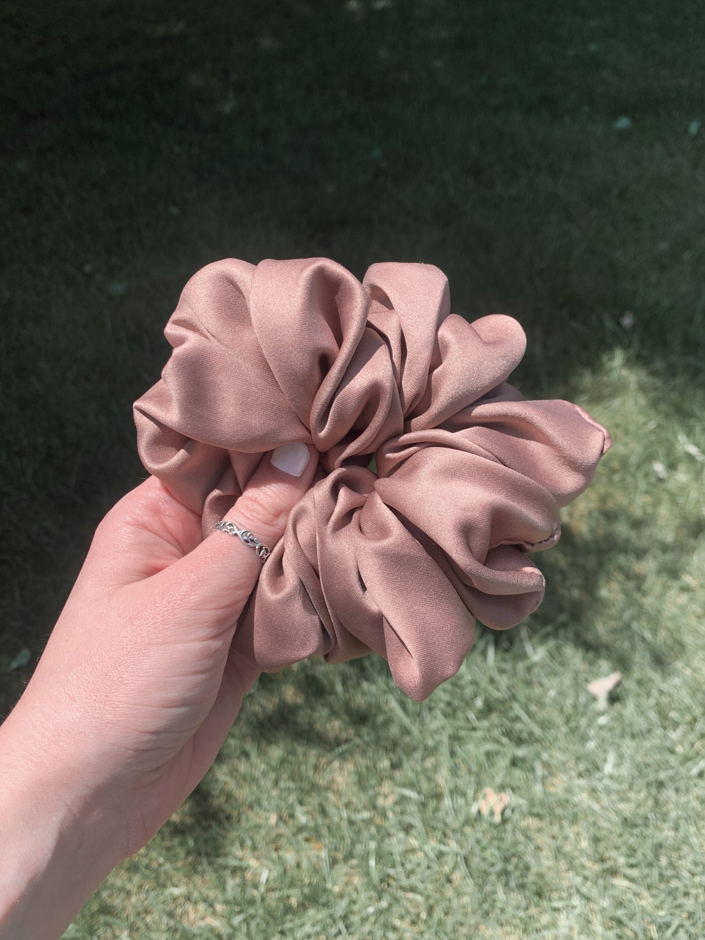 Blush Champagne Jumbo Scrunchie
