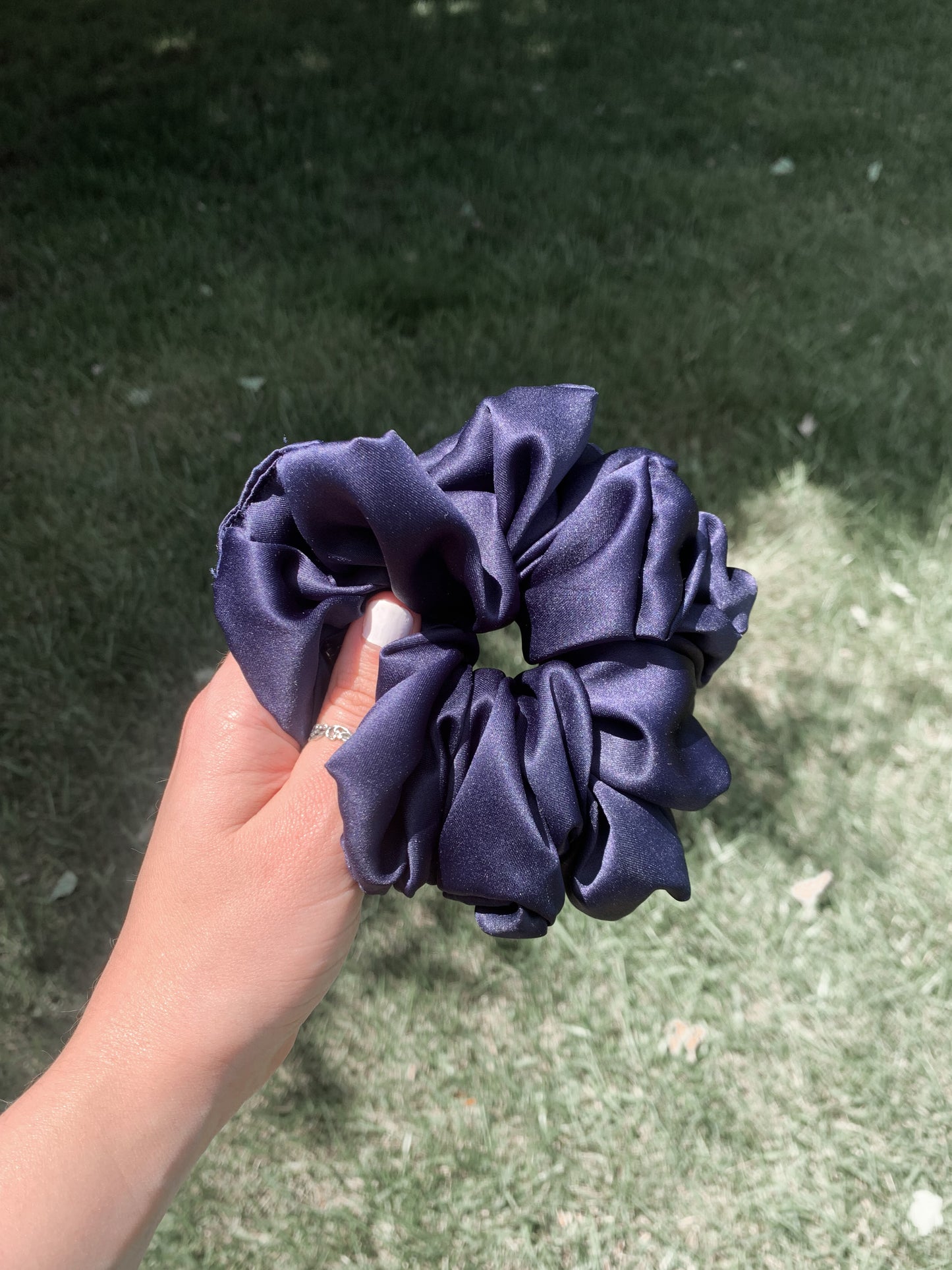 Navy Blue Jumbo Scrunchie