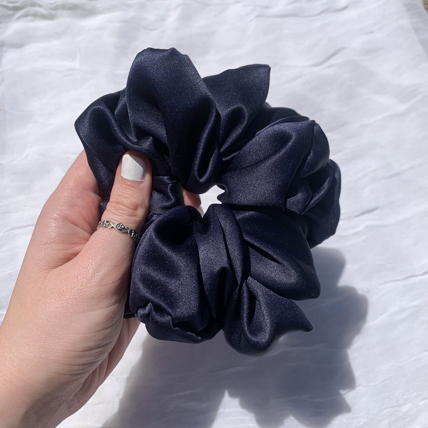 Navy Blue Jumbo Scrunchie
