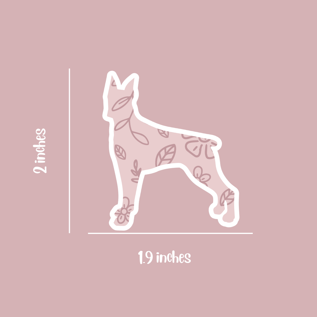 Doberman Pinscher Floral Sticker