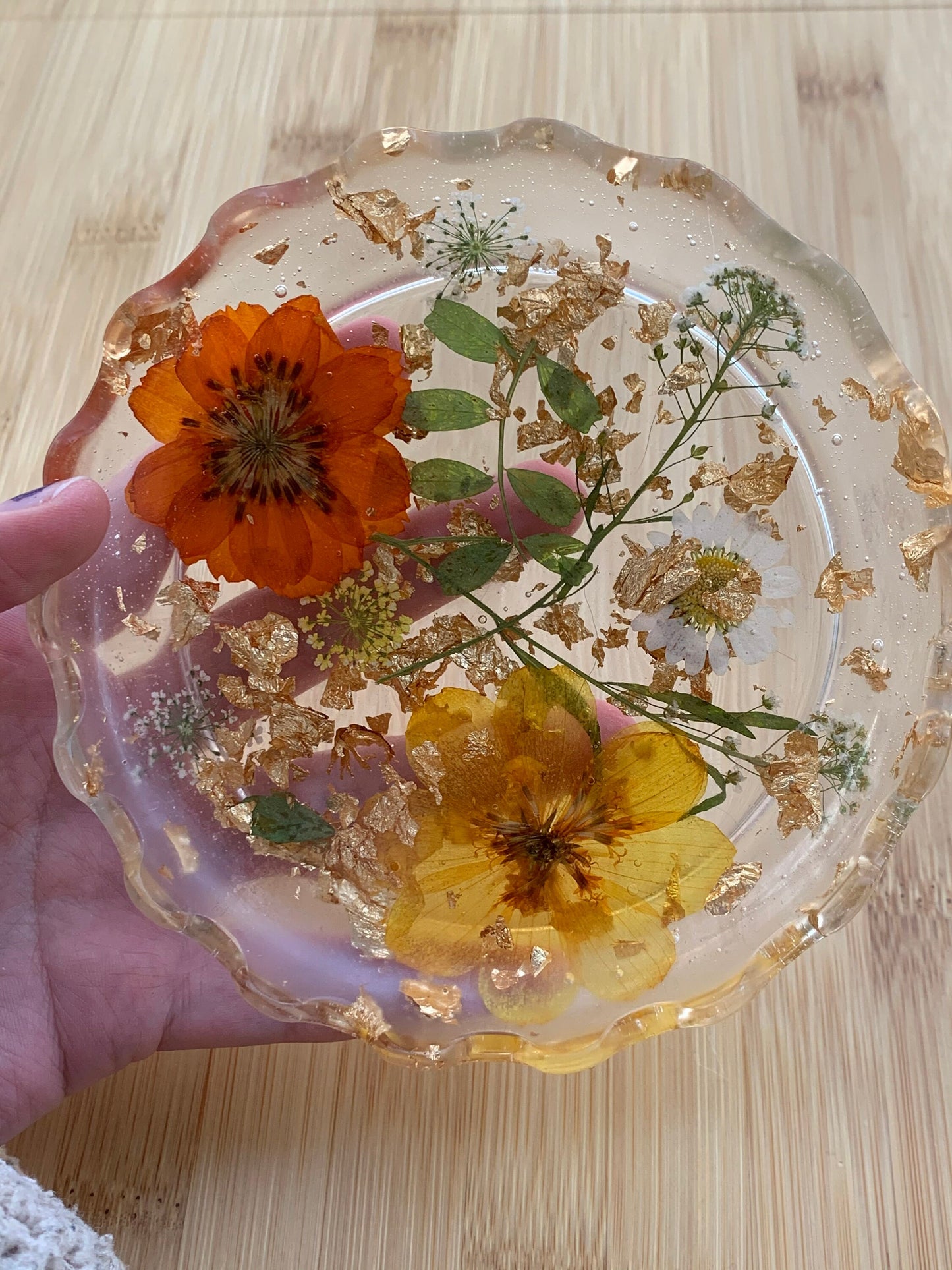 Handmade Floral Resin Jewelry Dish, Jewelry Tray, Resin Jewelry Tray, Resin Jewelry Dish, Trinket Tray, Resin Trinket Tray, Trinket Dish