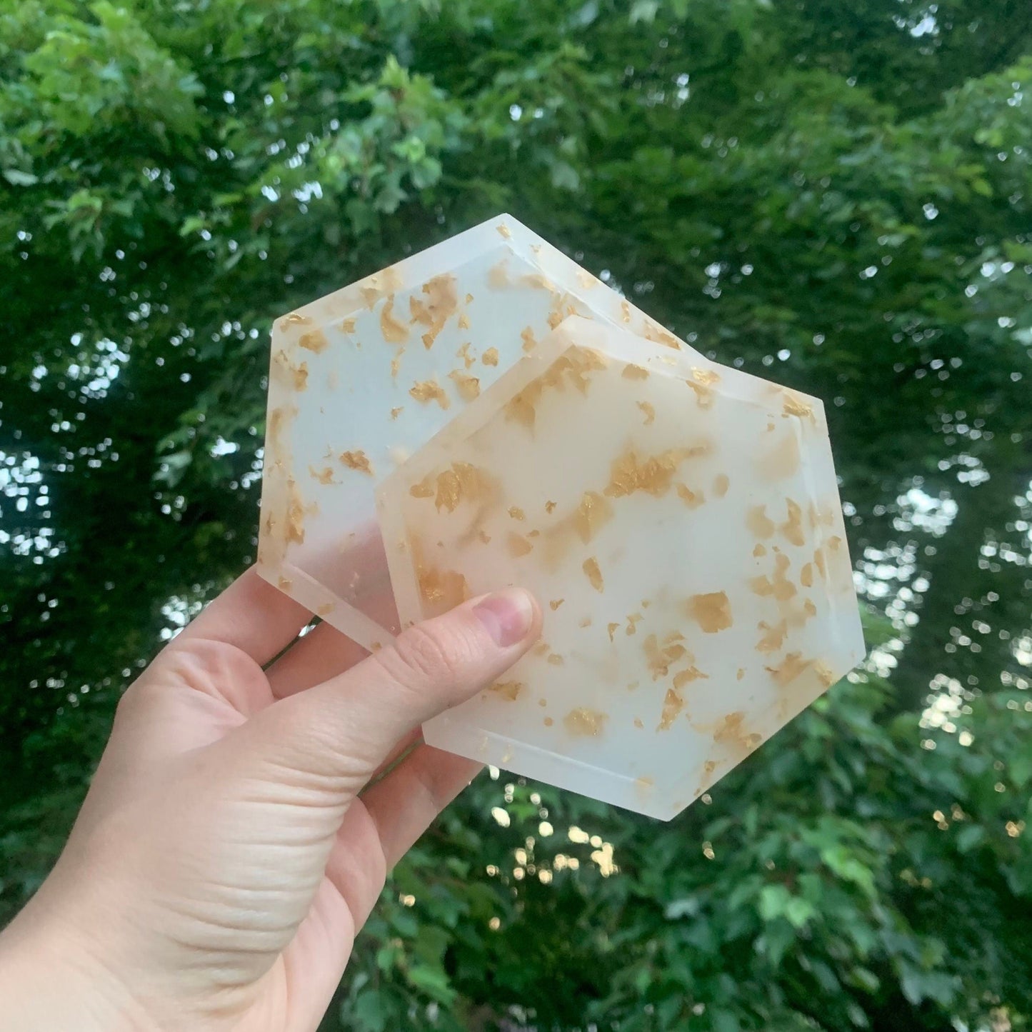 Milky Hexagon Coaster