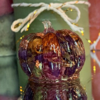 Fall Accent Pumpkin Set of 2, Resin Pumpkins, Autumn Decor, Small Decorative Pumpkins, Mini Pumpkins