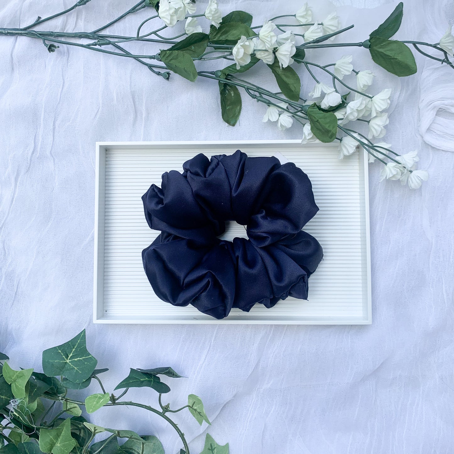Navy Blue Jumbo Scrunchie
