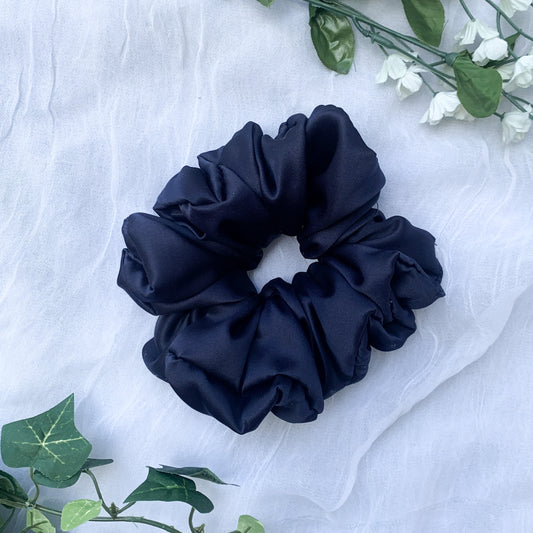 Navy Blue Jumbo Scrunchie