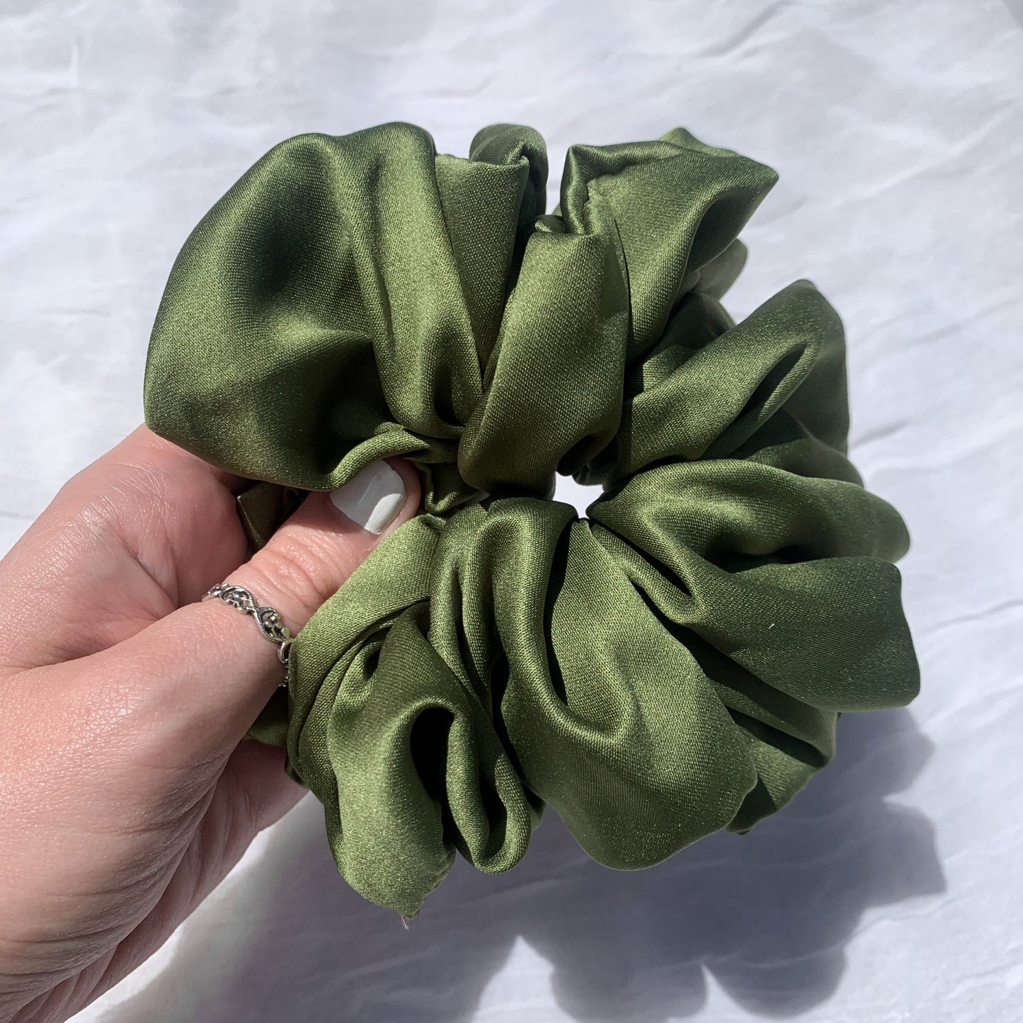 Military Green Jumbo Scrunchie