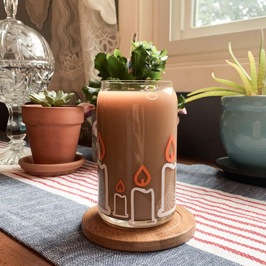 Candle Flame Glass Cup