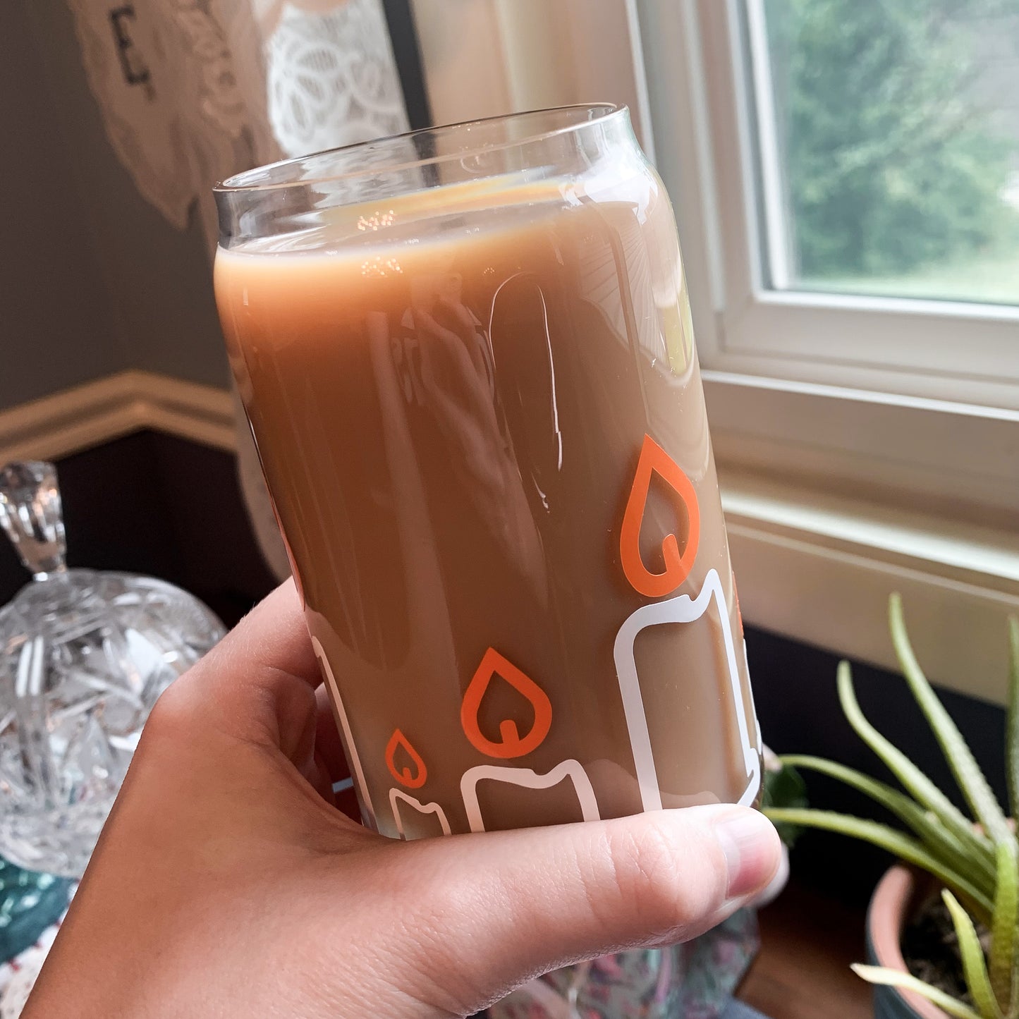 Candle Flame Glass Cup