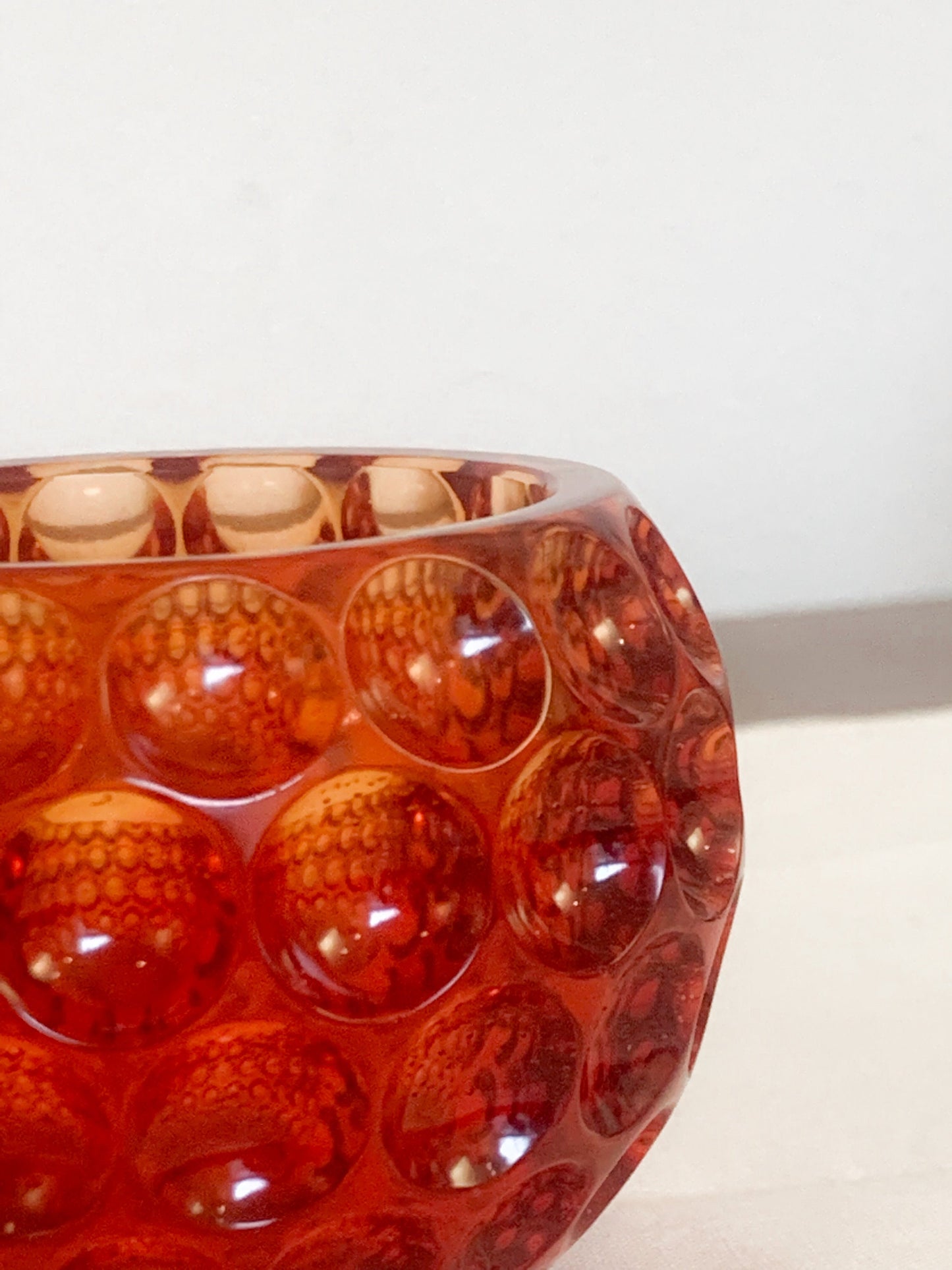 Amber Tea Light Candle Holder