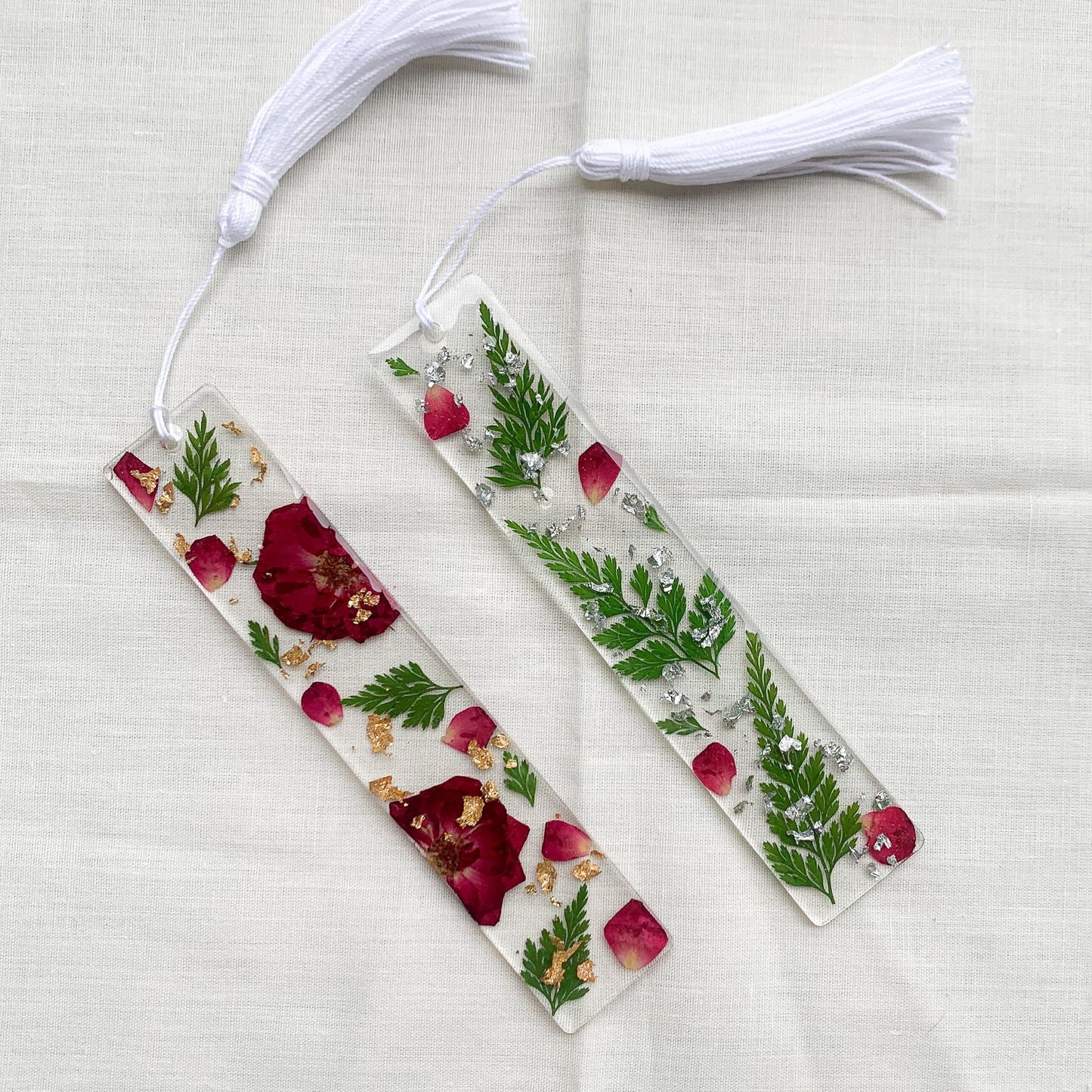 Handmade Floral Resin Bookmarks