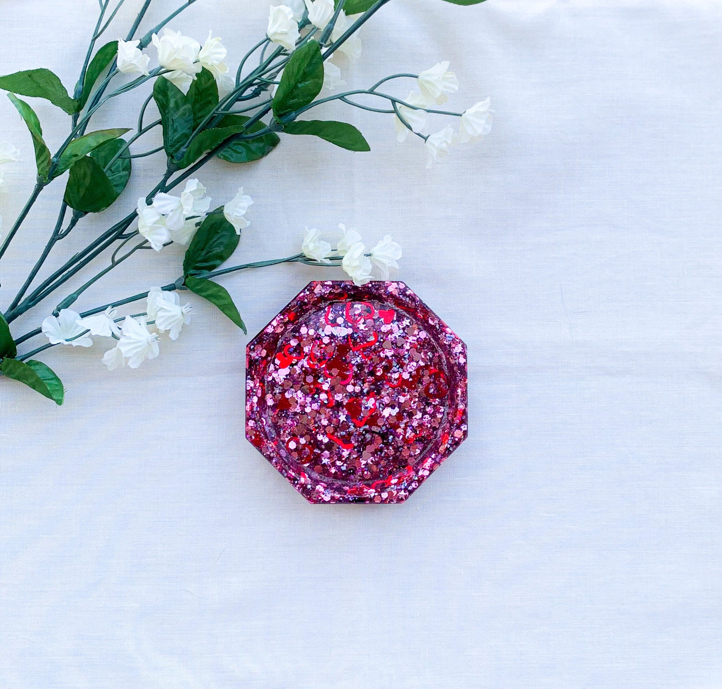 Pink Glitter Coaster